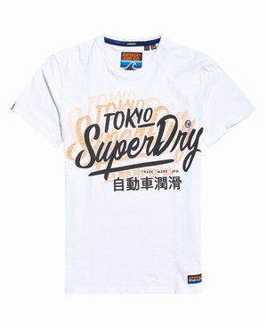 Superdry Ticket Type Oversized Fit Férfi Pólók Fehér | UKYNZ7843